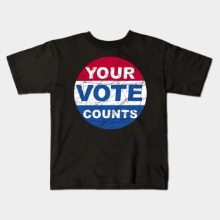 Vintage Your Vote Counts Kids T-Shirt